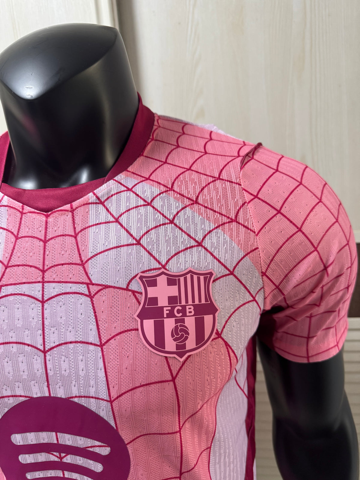 Barcelona X Spider Man Pink Jersey Player Version