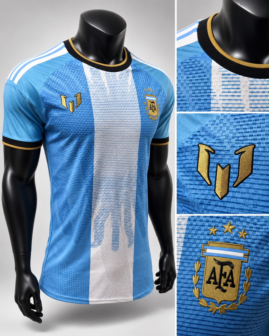 Messi 10 Argentina Farewell Last Match Player Version Jersey
